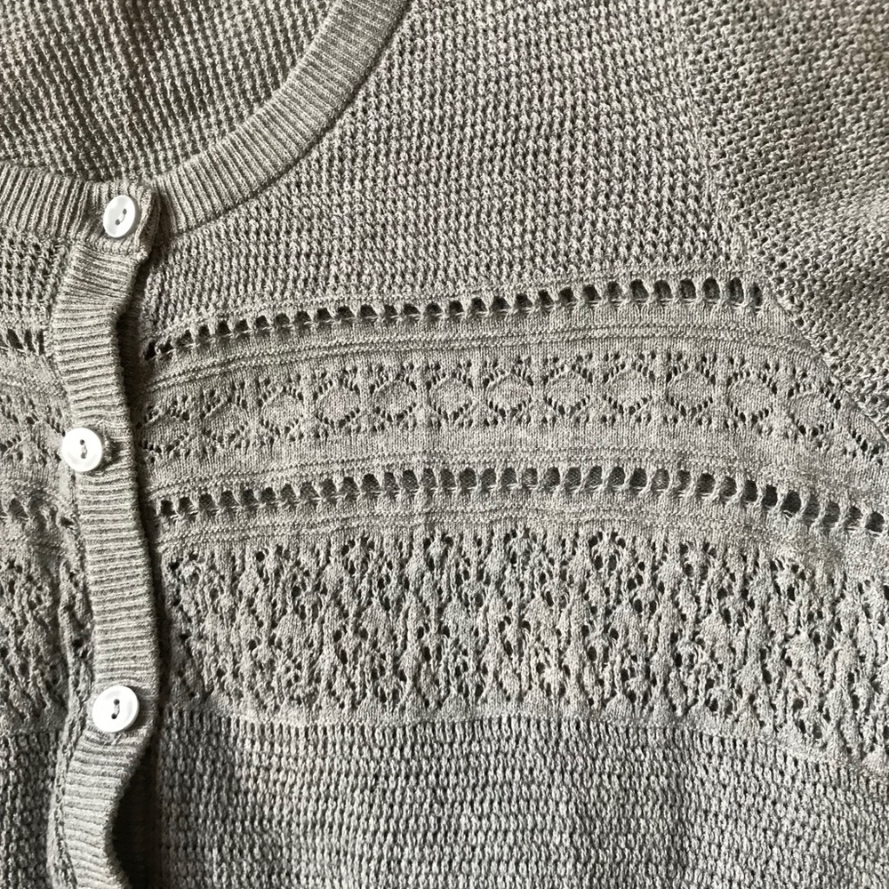 Sold Gray cropped Cardigan - Picture 2 of 5